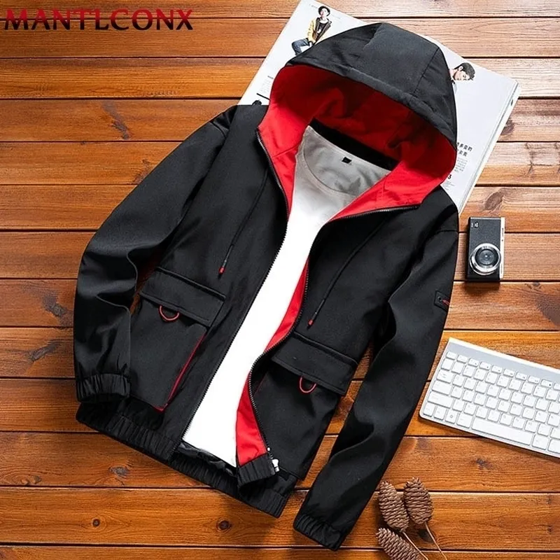 MantlConx Trend Men Moda Jackets com capuz Marca masculina de gente de retalhos de gente de streetwear masculino Hip Hop Coats Outwear 201104