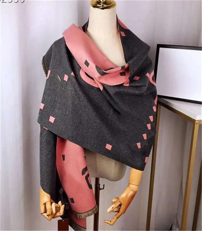 Designer Scarf High-End Soft Thick Fashion Men's And Women's Luxury Scarves Winter 100% Cashmere Unisex Classic Letter Print Shawls
