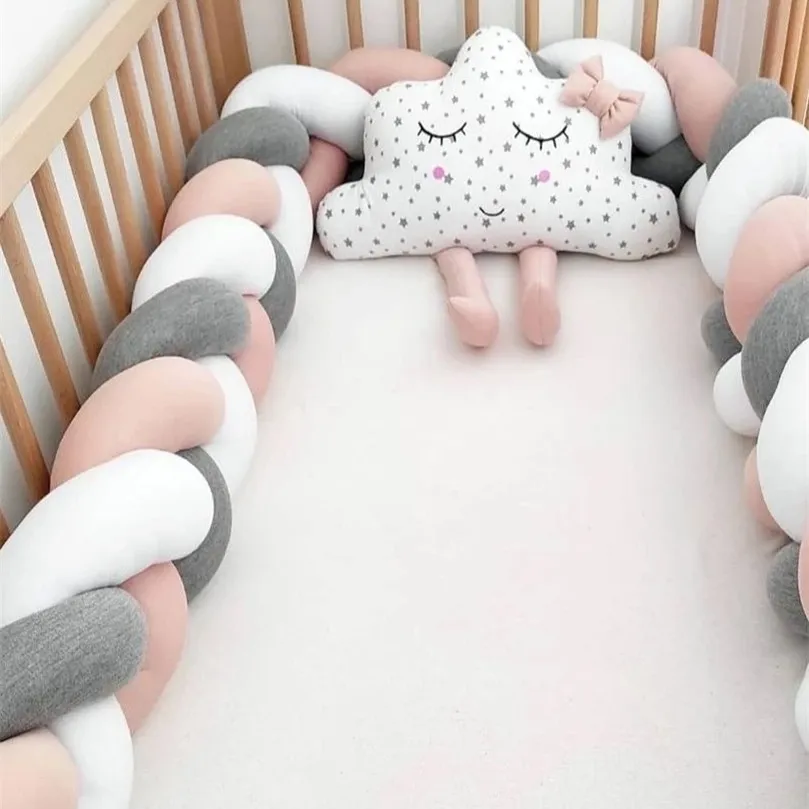 Кровать для кровати подушка подушки подушки бампер Tresse de Lit Crib Protector Cot Bumper Decor Decor Crib Beding Set 220531