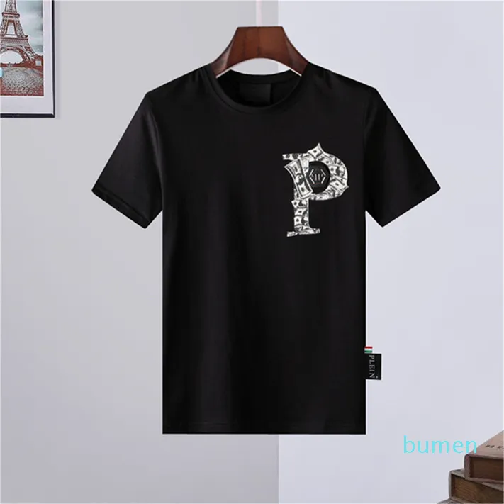 Designer Herren PP Skull Diamond T-Shirts Kurzarm Marke Frühling und Sommer Hohe O-Ausschnitt Qualität Skulls T-Shirt T-Shirts Phillip Plain P88 236