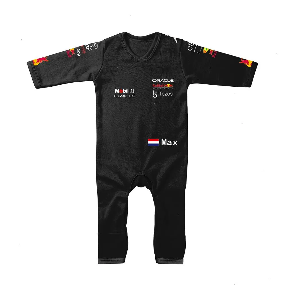 Sezon F1 czerwone pajacyki Championship Team Kids kombinezon dziecięcy Outdoor Indoor Bull Boy Girl Crawling Suit