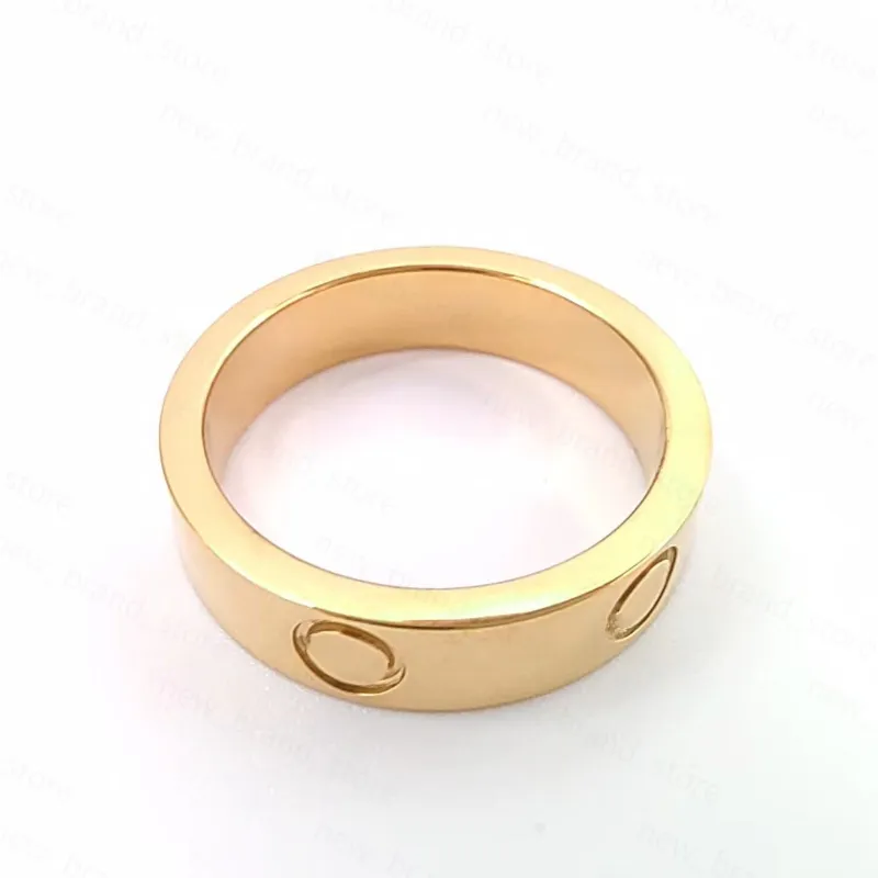 Designer ringen liefde ring heren klassieke luxe sieraden voor vrouwen titanium staalbreedte 4 5 6mm bandring