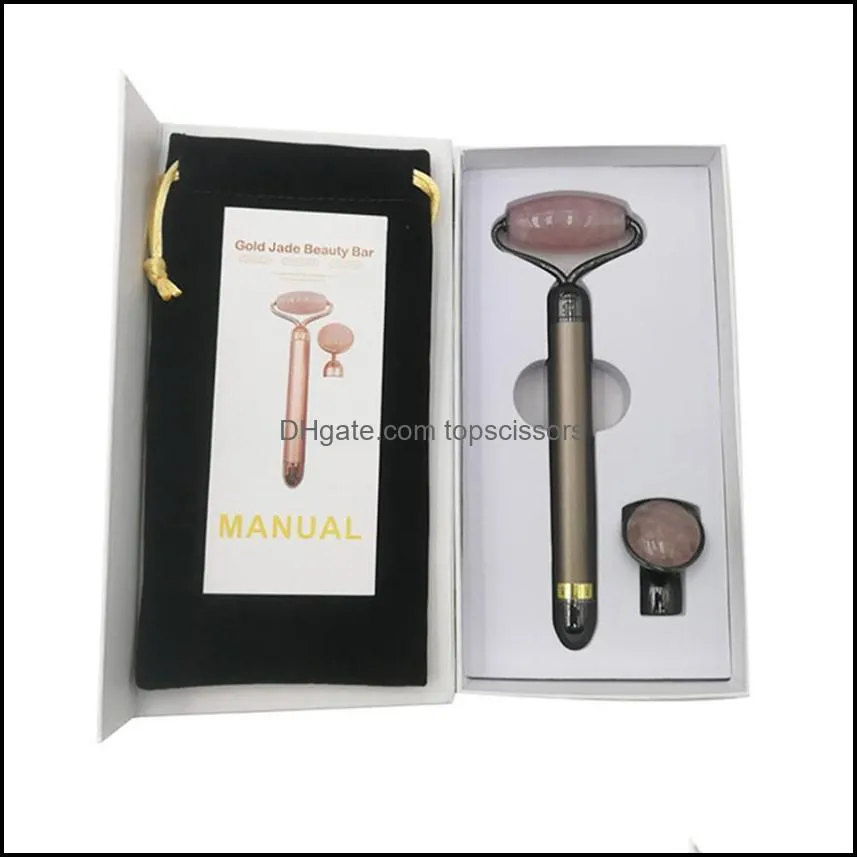 Jade Roller Massage Stick Electric Two In One Replaceable Energy Beauty Bar in stock3090