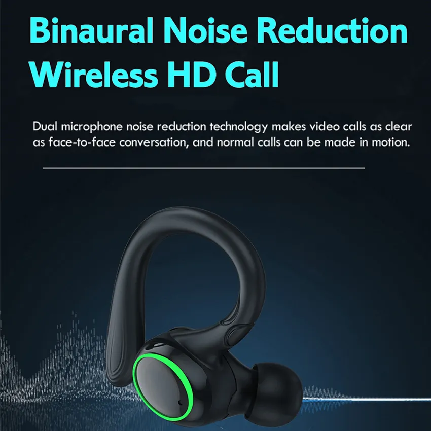 TWS i25 earhook Super Bass True Wireless Stereo Earbuds waterproof sweat proof v5.1 Digital Display earphone