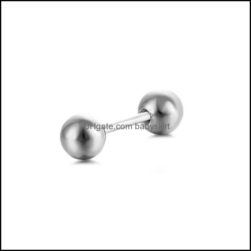 stainless steel tongue lip cartilage tragus barbell body piercing jewelry