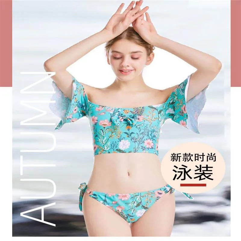 Off the shoulder 2 piece best sale bathing suit