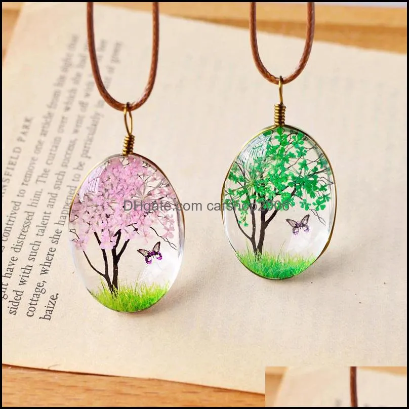 Creative  Dried Flowers Earrings Handmade Romantic 5 Colors Dangle Earring Prevent Allergy Butterfly Drop Ear for Elegant Women