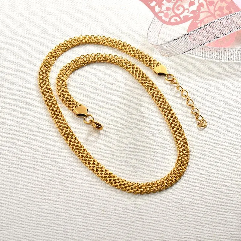 Ketten 2022 Kette Mode Gold Ton Edelstahl Oval Halskette Top Qualität Schmuck Übertrieben Punk StyleChains