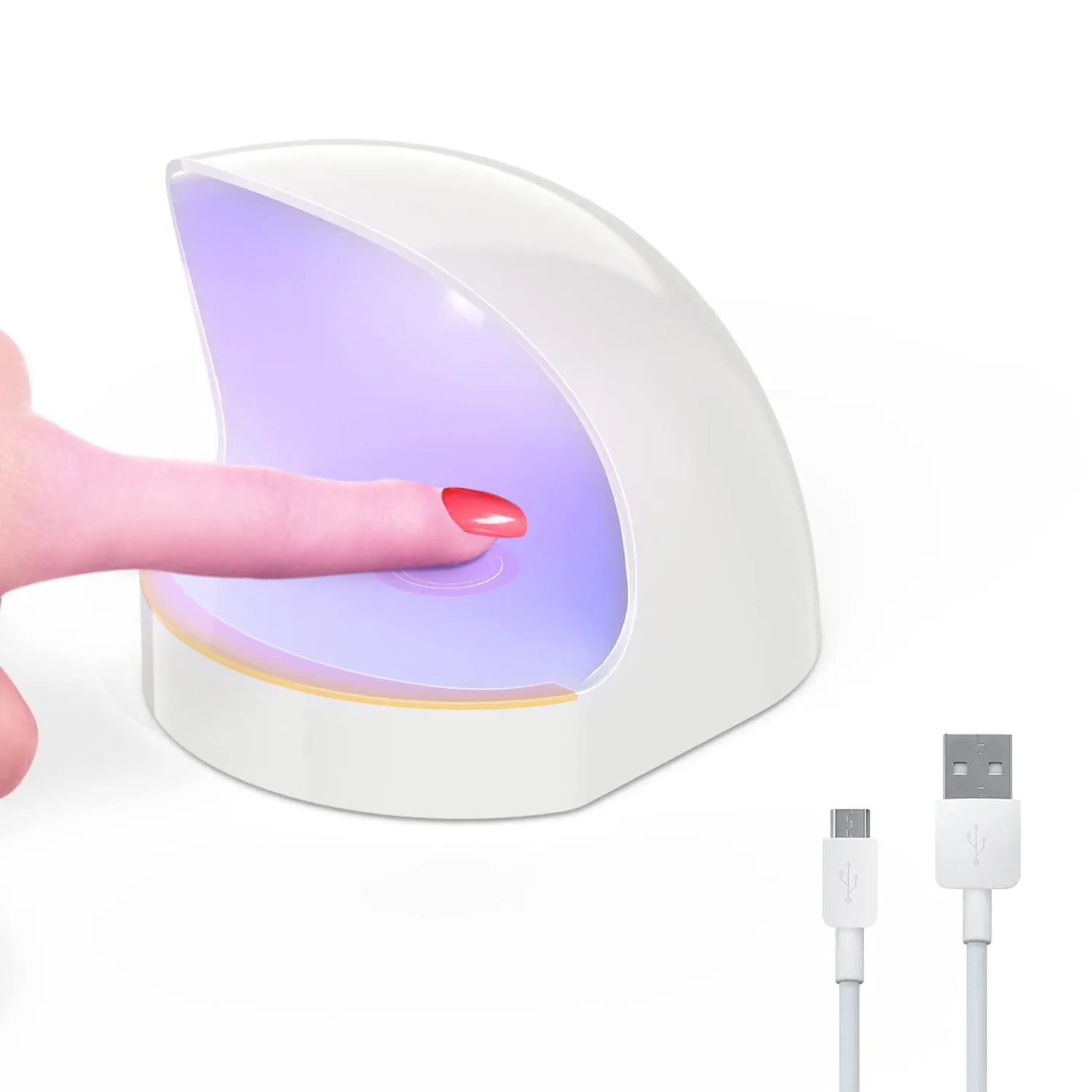 CNSUNWAY Nagellampe UV für Gelnägel Neuheit Beleuchtung 60S Smart Timing Nageltrockner 16W Mini-Gel-LED-Lampen mit USB Polygel-Nagelset UVs Tragbare Kunstwerkzeuge