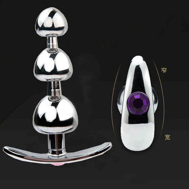 Nxy Anal Toys Metal Mushroom Head Removal Anchor Plug Sex for Women men couples Adult Game Masturbation Back Court 220420