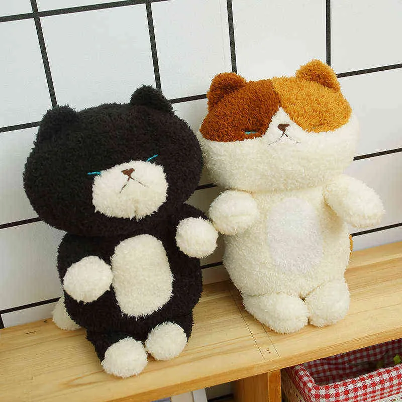 Cm Nuovo morbido peluche in bianco e nero Cat Toys Cartoon carino peluche per bambini Regali di compleanno J220704