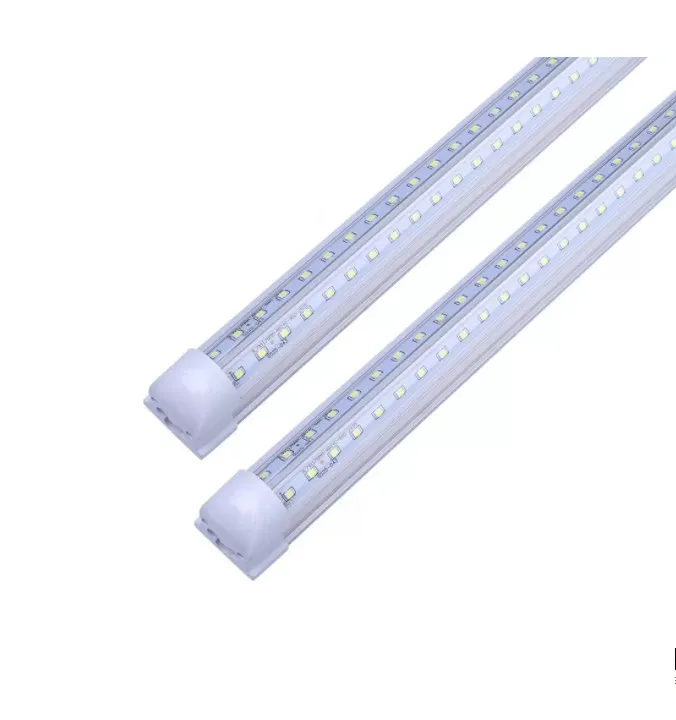 V-Shaped 2ft 3ft 4ft 5ft 6ft 8ft Led Tube Light T8 Integrated Led Tubes Double Sides SMD2835 Fluorescent Lights AC100-240V