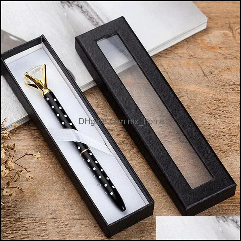 Paper Pen Pencil Case Wedding Gift Can Customized LOGO Paper Pen Box With Clear Window Box Display Boxes