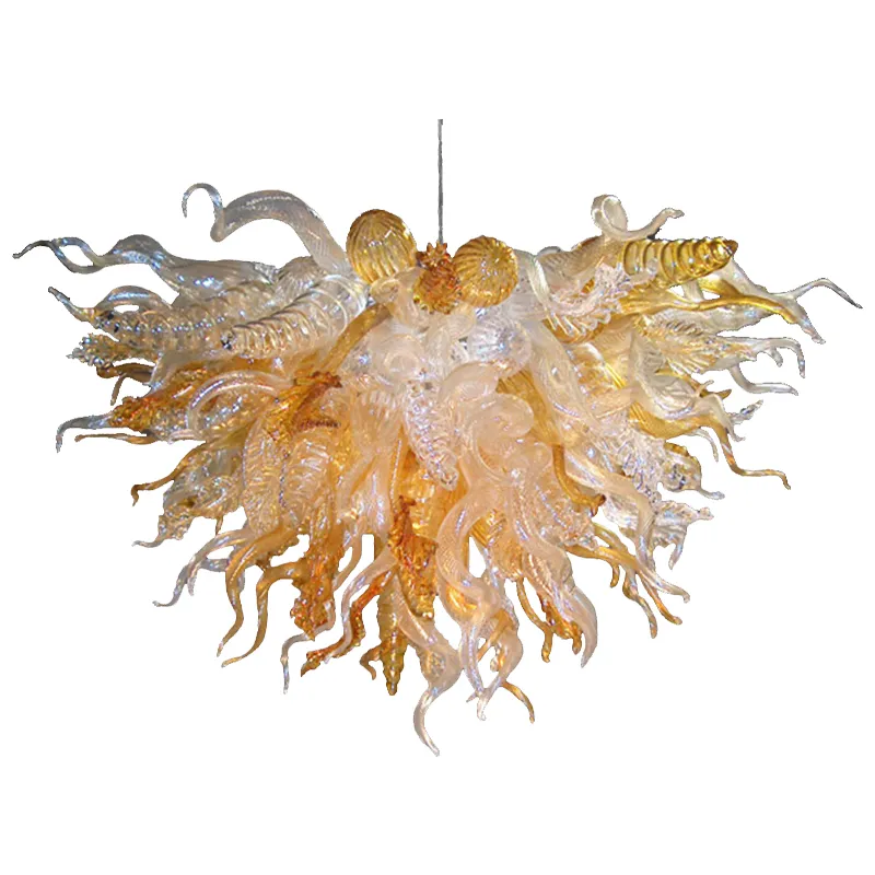 100% munblåst hängslampor ce ul borosilicate murano stil glas dale chihuly konst populära belysning italienska pendelljus