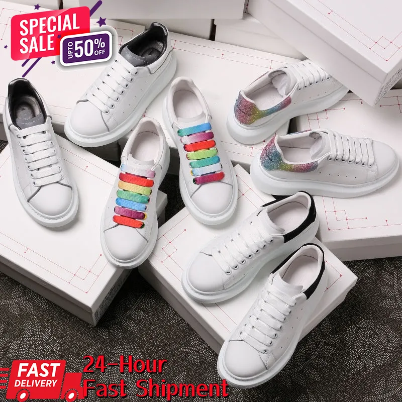 Topkwaliteiten Casual schoenen Oversized Sneakers 24 uur snelle verzending vrouw heren ontwerper lederen dik bodemverhooging platform schoen luxe dames