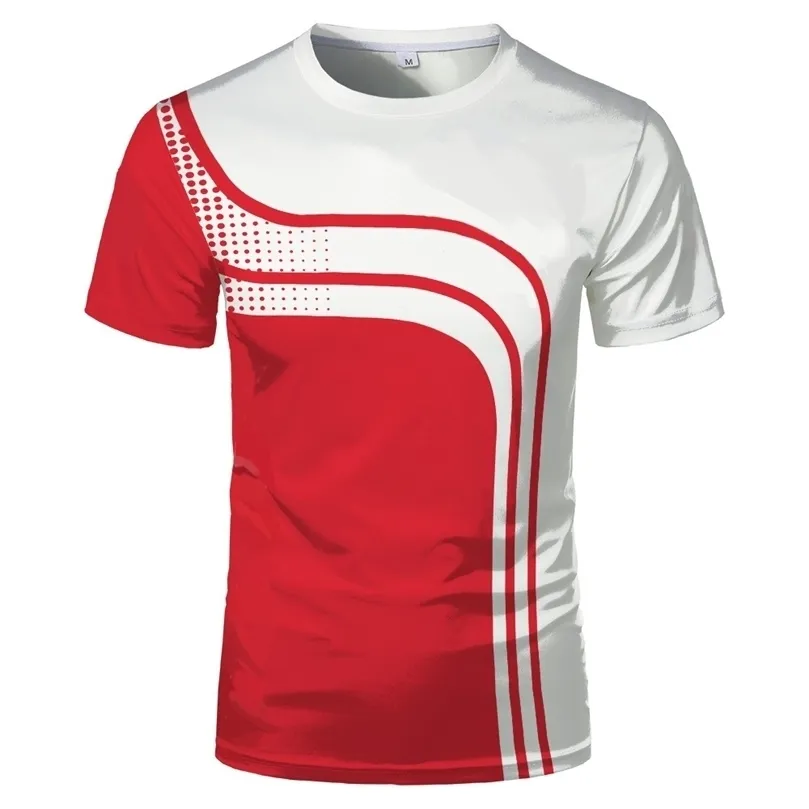 Camiseta con estampado deportivo en 3D para hombre, moda de verano, camisetas de manga corta transpirables con explosión, camiseta bonita de tendencia 220607