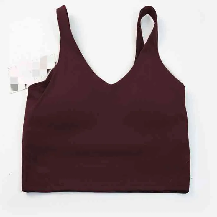 2022LU Shockprote Yoga Bra Bra Cloning Gym Sports Bra Top Женщины расширяются в Hem Push Up Рубашка Fitness Yoga Tops Brassiere множественные цвета LL37