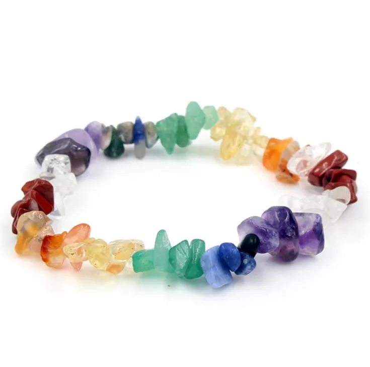 Charm Bracelets Jewelry Drop Delivery 2021 15 Color Natural Healing Crystal Sodalite Chip 18Cm Stretch Mixed Gemstone Chakra Fashion Men