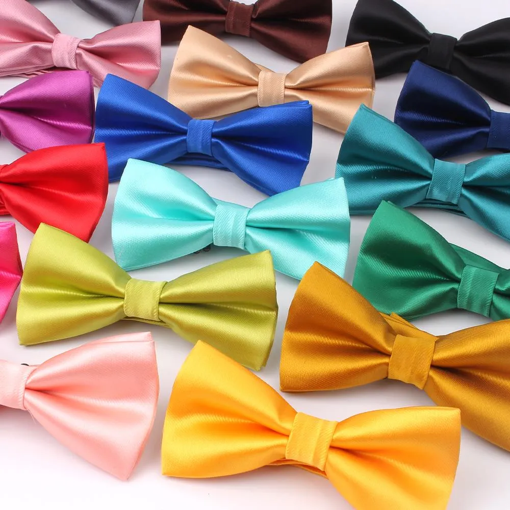 Candy Color Bow Tie skjortor Bowtie för män Business Wedding Bowknot Vuxen Solid Ties Farterfly Suits Bowties