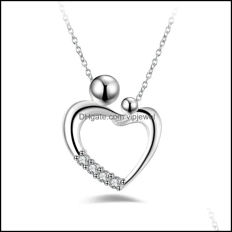 silver jewelry pendant fine love heart pendant 925 jewelry silver plated necklace fashion gift necklace top quality 5915