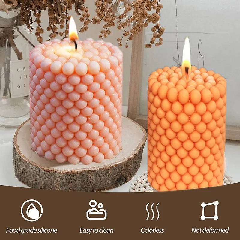 Bubble Silicone Candle Mold Geometric Pillar Scented Pillar Candles Making  Kit Handmade DIY Craft Tools Chocolate Cake Mould 220629 From Hui10, $5.11