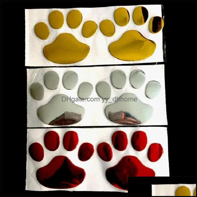 Cute Design Car Sticker PVC Material Multi Colour four Colors 3D Animal Footprint Pattern Dog Cat Bear Footprints Cars Decal New 0 8yk
