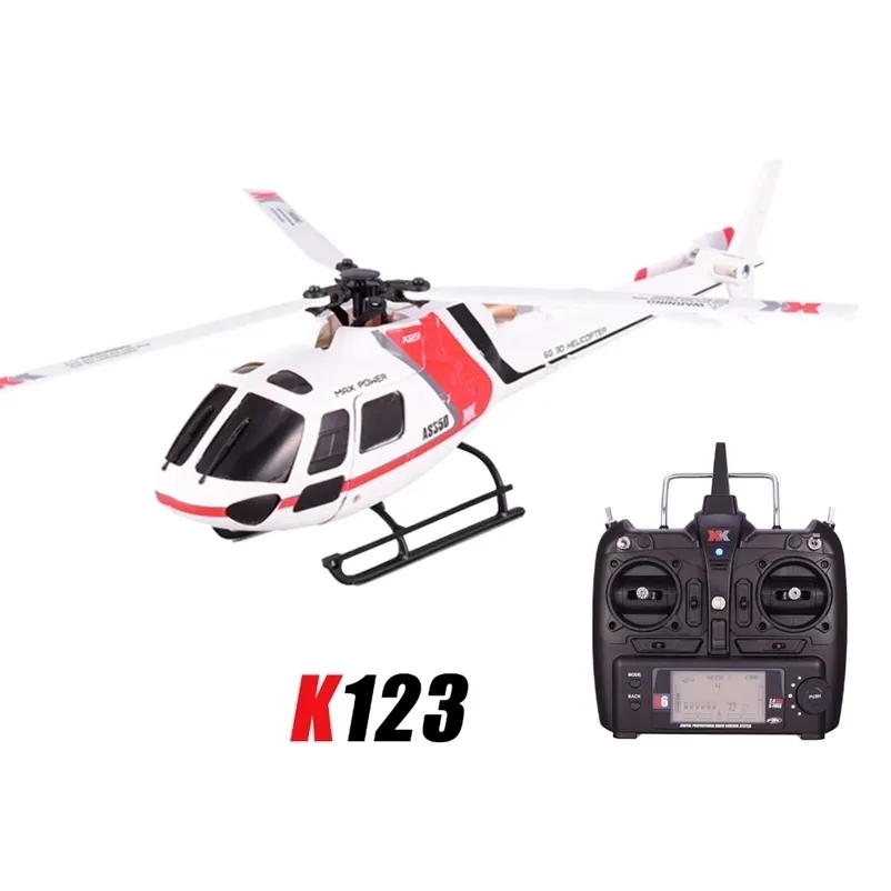 Wltoys XK K110 6CH 3D 6G Système Télécommande Brushless RC Hélicoptère BNF sans Émetteur K100/K120/K123/K124 220321