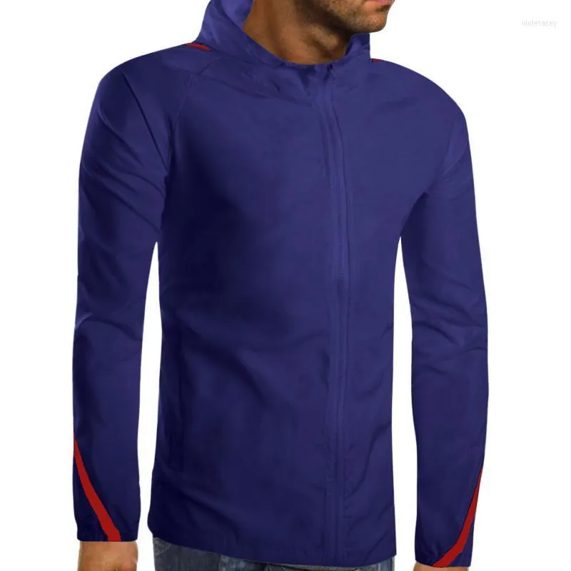 Trenchs pour hommes Automne Casual Couleur Correspondant à manches longues Veste à capuche Top Jaqueta Masculina Chaquetas Varsity Ropa Hombre Hommes Viol22