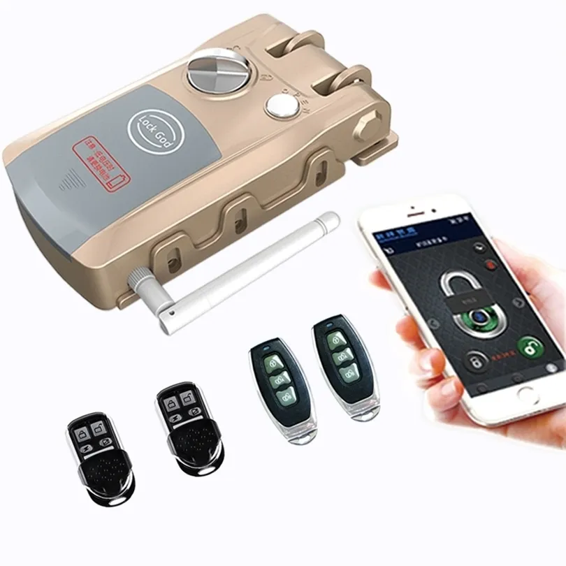 APP sans fil Téléphone Télécommande électronique Invisible Home Security Smart Door Lock VS WAFU 201013