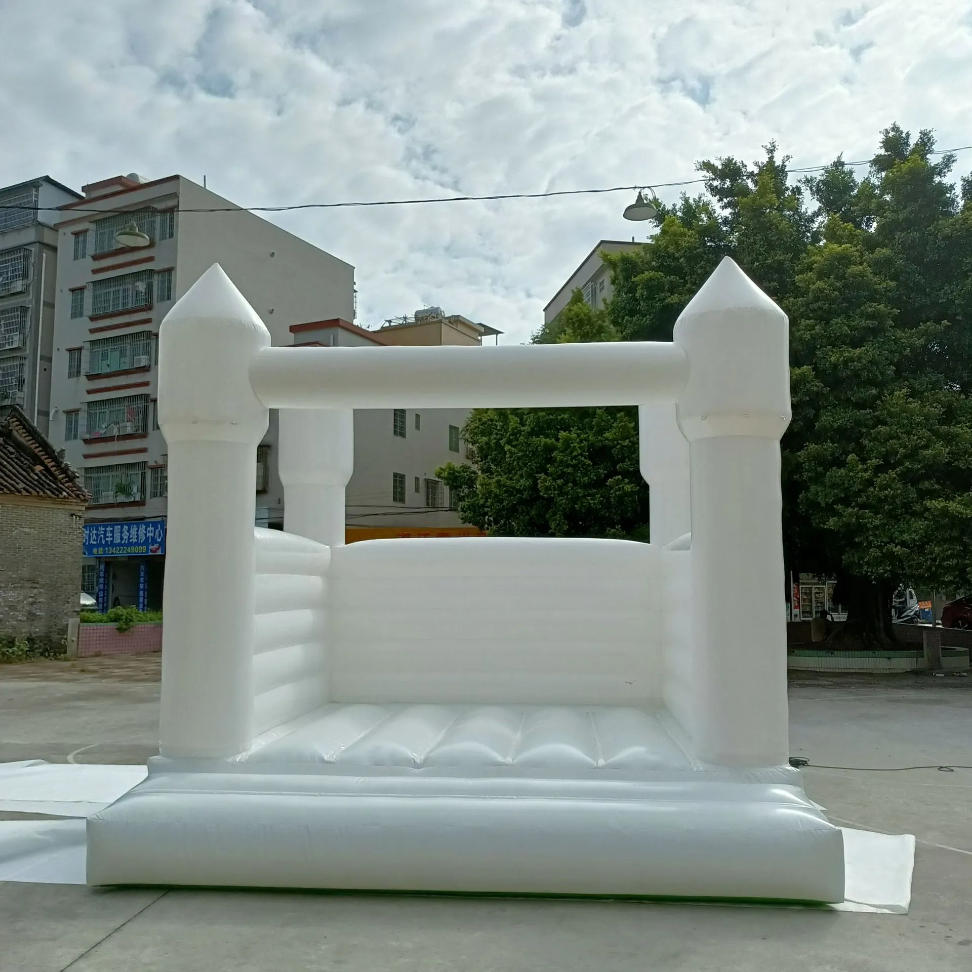 Mats White Bounce House Castelo Inflável Bouncy Blow Up Moonwalk Jumping Bouners Houses Adult e Kids Jumper para festa de casamento 794 E3