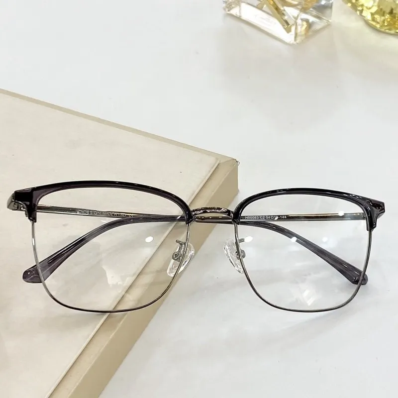 Brand design large square eyeglass frame simple box casual men and new women temperament plate glasses frame H00063