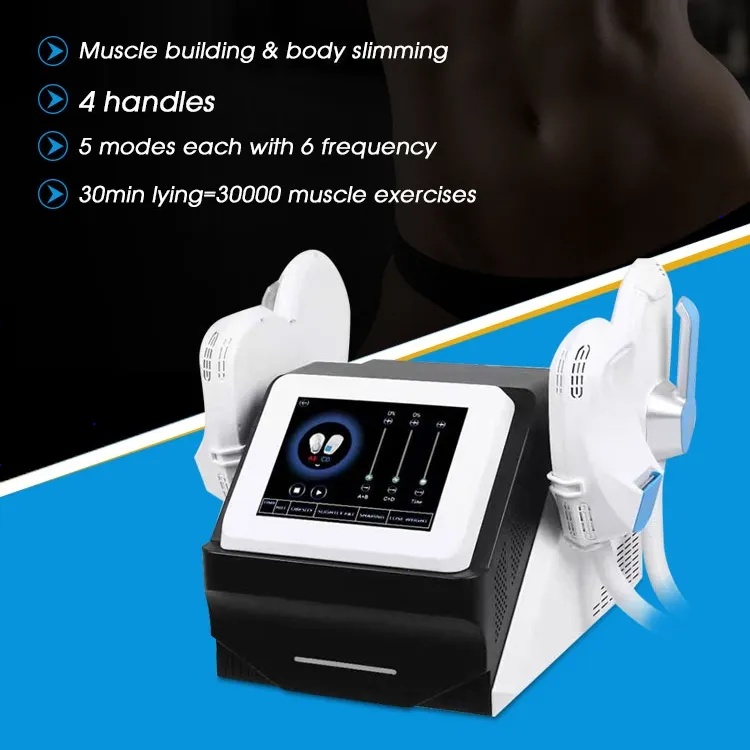 2022 HIEMT Protable Muscle Stimulator EMS muscle sculpt body shaping fat reduce 2/4 handles with RF EMSLIM neo slimming machine weight loss beauty salon equipment