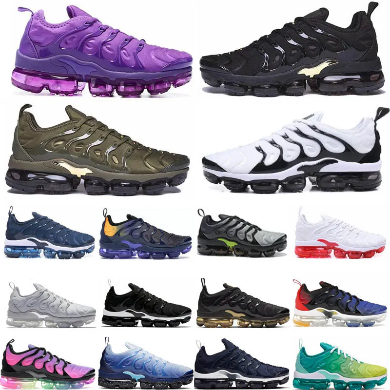 Zapatos para correr Hombres Mujeres Plus Triple Negro Blanco University Tn Red Racer Blue Bubble Sole Designer Sports Sneakers Runners Trainers