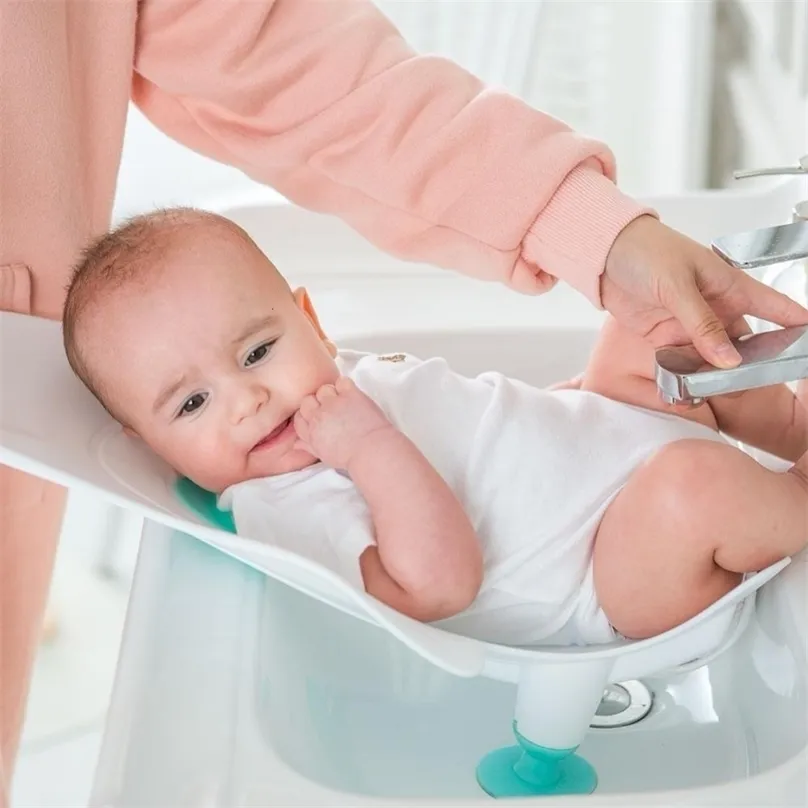 Baby Bath Mat Portable Infant Washing Ass Artifact Fart Basin Född PP Tub levererar badkarvård 220301