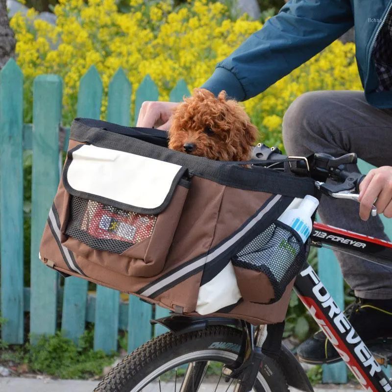 في 1 الحيوانات الأليفة دراجة الناقل حقيبة الكتف جرو الكلب القط صغير الحيوان السفر دراجة مقعد للمشي الدراجات سلة اكسسوارات
