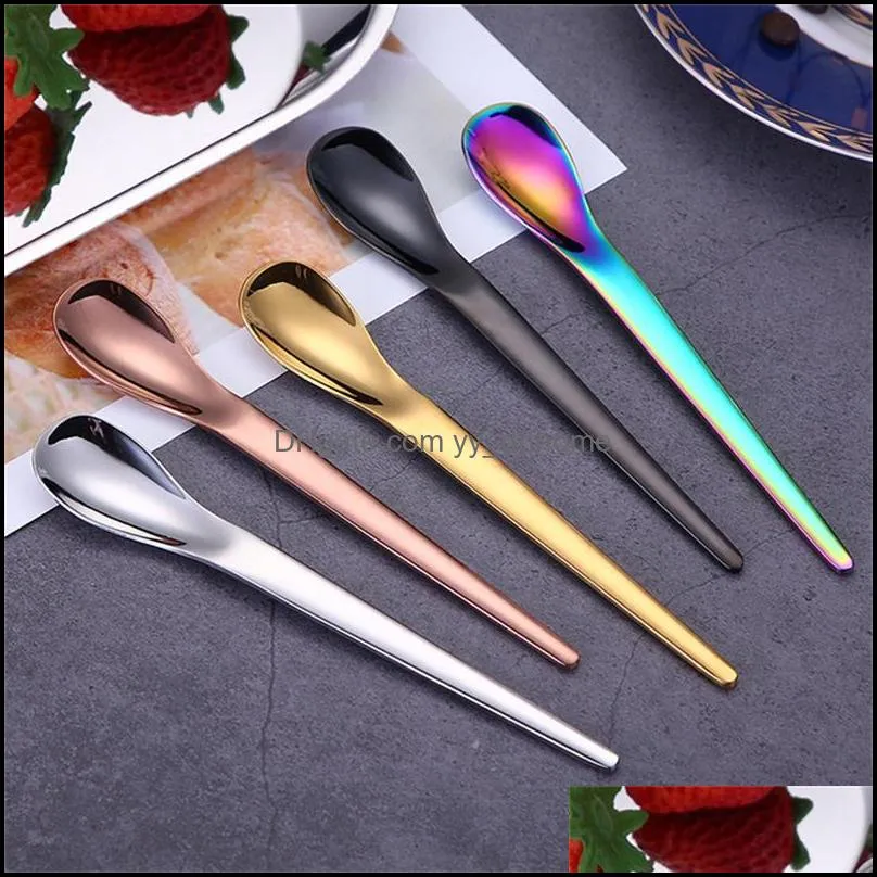 Spoons Flatware Kitchen Dining Bar Home Garden Good Quality Cafe Tea Sugar Spoon Small Coffee For Ice Cream Drop Delivery 2021 Yeo2J