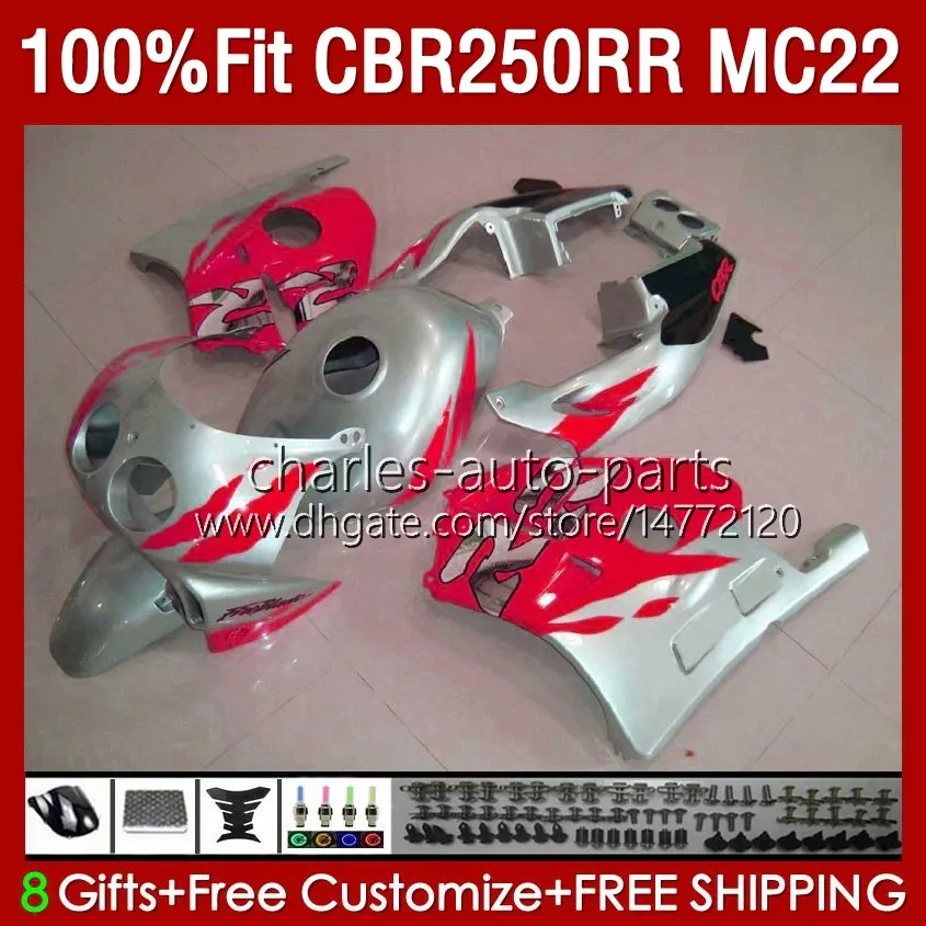 Injection MC22 250CC For HONDA CBR250 CC CBR 250RR 250 RR 90 91 92 93 94 95 Red Silvery 1996 1997 1998 1999 131No.241 CBR250RR 1990 1991 1992 1993 1995 96 97 98 99 Fairing