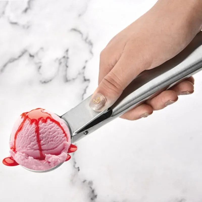 Cuillères à crème glacée outils piles crèmes en acier inoxydable pelle antiadhésive fabricant de boules de fruits pastèque glaces crèmes cuillère outil