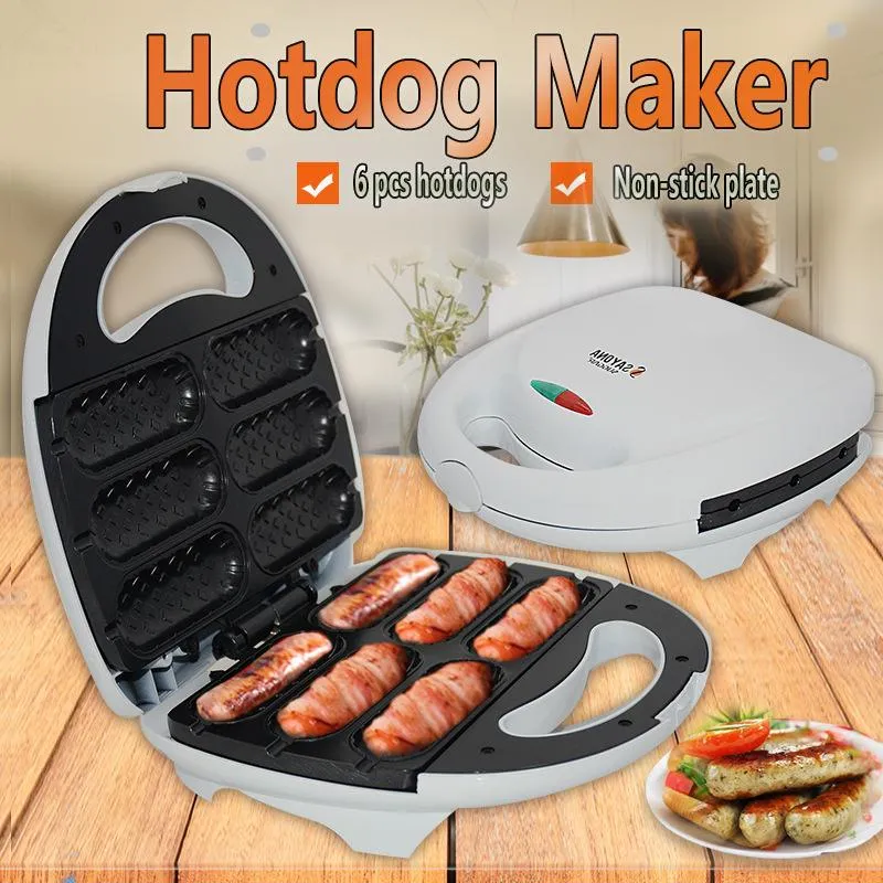 Brödtillverkare Hushåll Electric Dag Maker Mini Automatisk Sausage Cooking Machine Frukost 220V EU Plugbröd