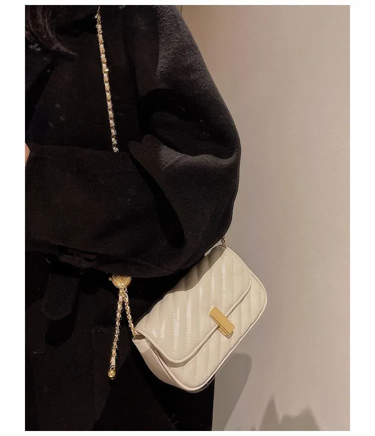 Diamond Lattice Chain Bag Female Satchel Contracted Korean Version Fashion