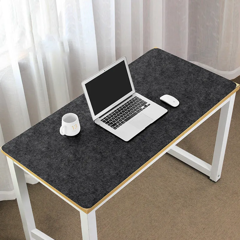 Tapete de mesa do computador de escritório grande 80x40 / 120x60cm teclado de mesa mouse pad de lã lã laptop mats almofada almofada gamer mousepad xxl