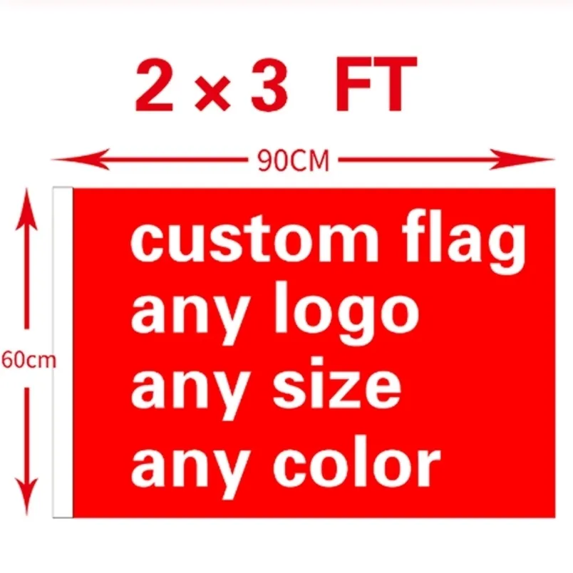 Xvggdg – drapeau personnalisé en polyester, 60x90cm, 2x3 pieds, bannière de toute couleur, 220704