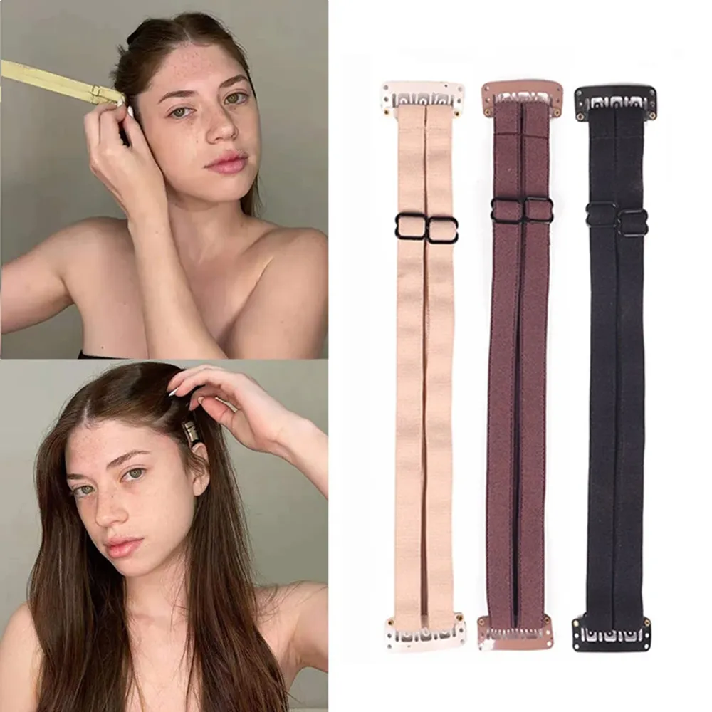 Yeux réglables sourcils bande extensible yeux et yeux de renard ascenseur cheveux sangle bande Double couche magique élastique avec maintien BB Clips