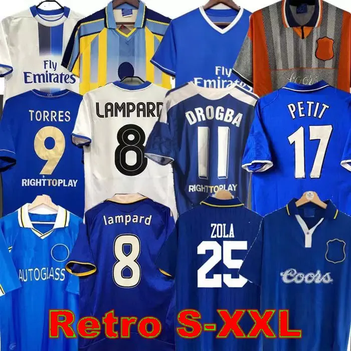 CFC 2011 Retro Soccer JerseyS Lampard Torres Drogba 11 12 13 Finall 94 95 96 97 98 99 Vintage Football Shirts Camiseta WISE 03 05 06 07 08 COLE ZOLA 07 08 01 03 HUGHES GULLIT