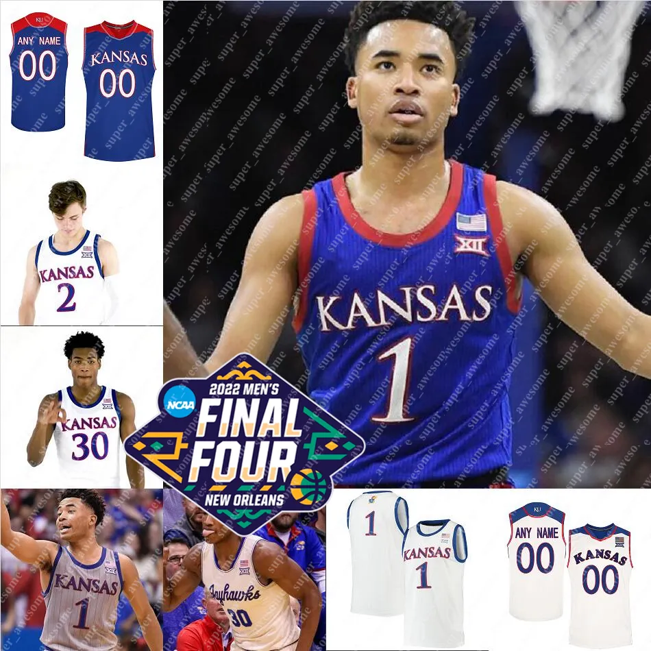 Kansas Jayhawks basketbalshirt Hunter Dickinson Nicolas Timberlake Elmarko Jackson Kevin McCullar Jr K.J. Adams Parker Braun Johnny Furphy Zach Clemence 2 Braun