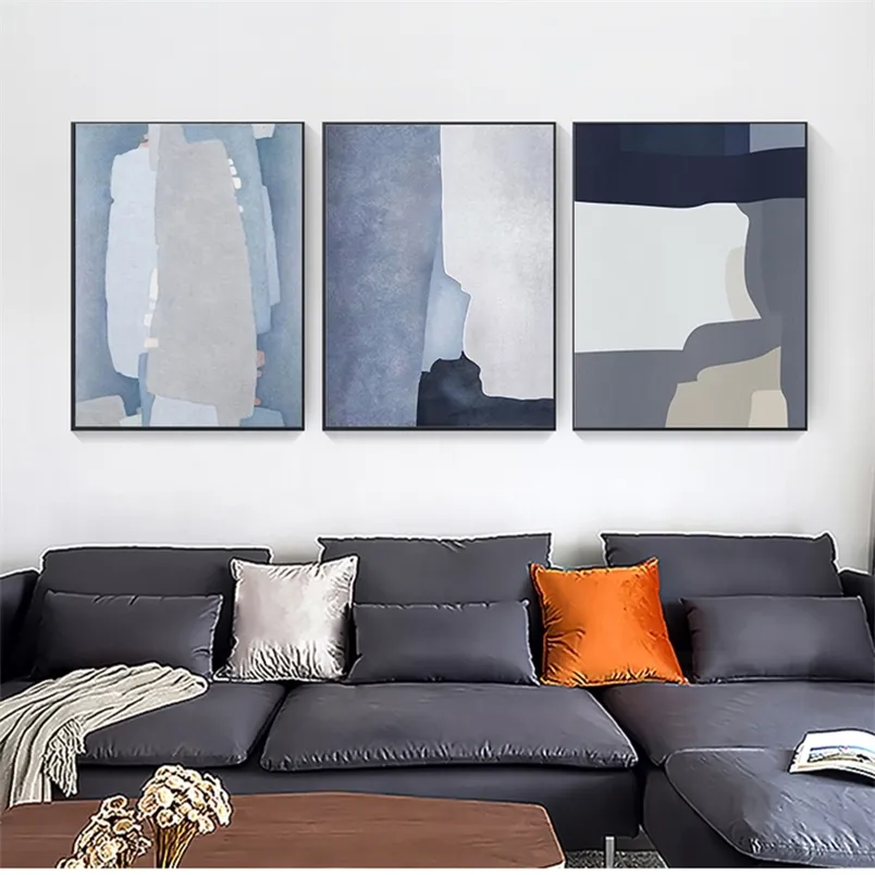 La decoración del arte de la pared del hogar del dormitorio se puede personalizar Color abstracto Retro Patrón irregular Póster Impresión Lienzo Pintura Imagen 220623
