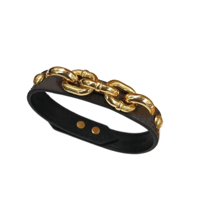 Top Men Women Charm Bracelets Gold Leather Cuff Bracelets Fashion Designer Jewellery Bracelet Lady Wedding Accessories Valentine's Day Gift louiselies vittonlies