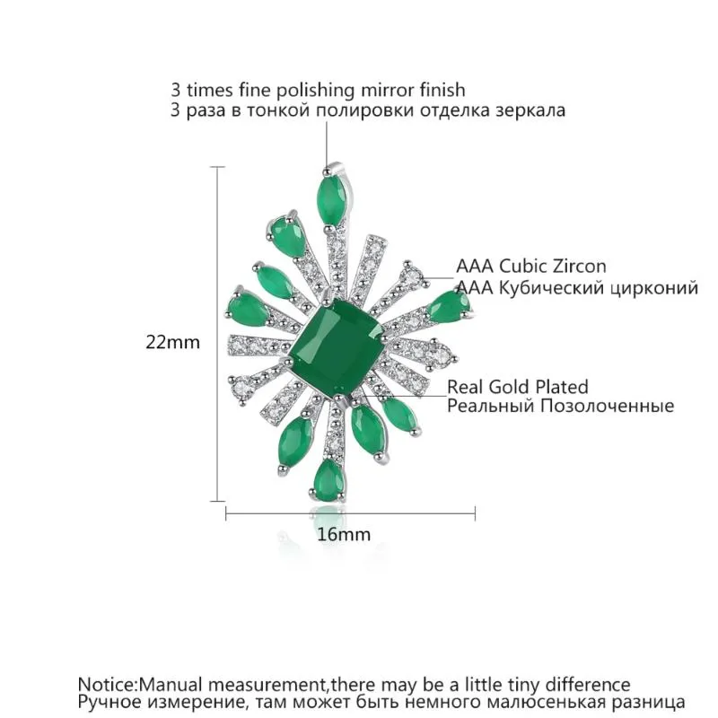 Purchase With No Regrets Stud Korean Fashion Green Stone Flower 