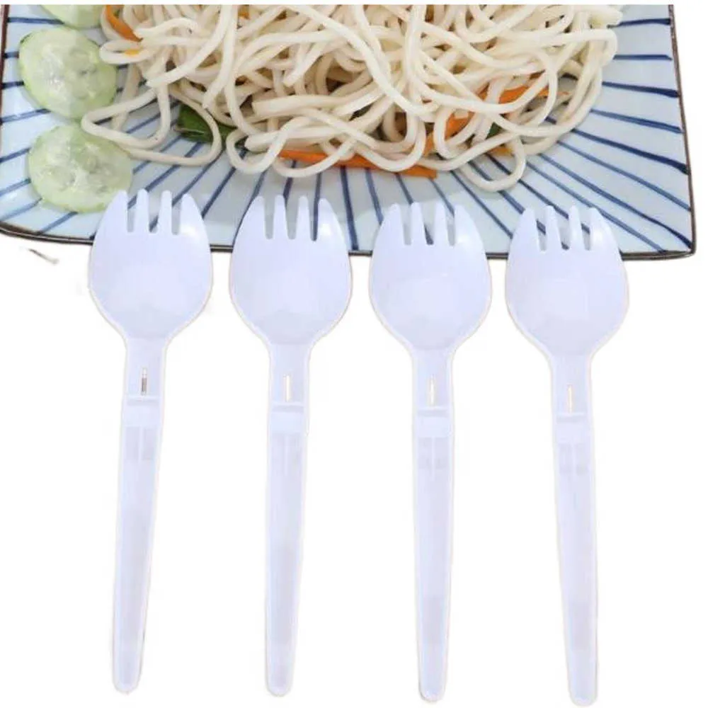 1000pcs Plastic Scoop Folding Fork Spoon Measuring Spoon Ice Cream Fork Scoop