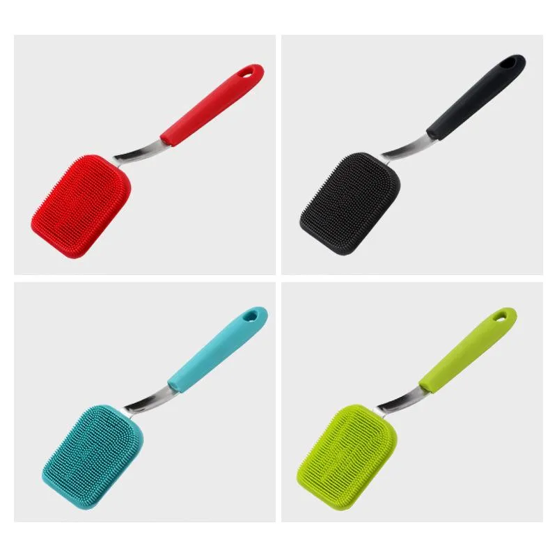 Magic Cleaning Brush Multifunction Kitchen tools Cleanings Brush Long Handle Silicone Pot Dish Washing Brushs Easy to Clean Brushes